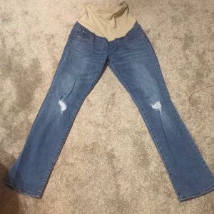 Indigo blue maternity jeans